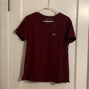 Figs Scrub Set - Maroon